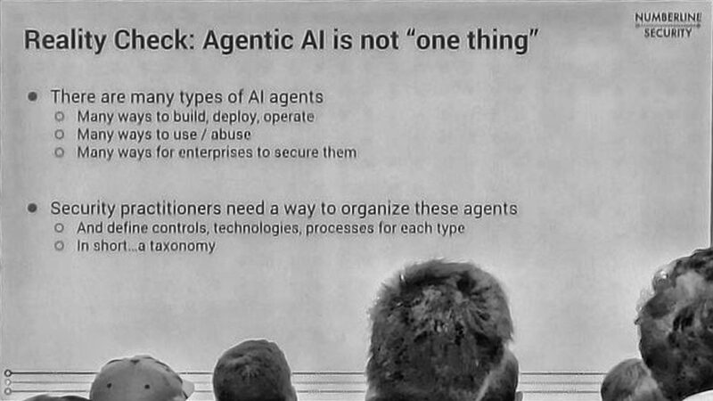 Slide stating that AI agents need a taxonomy